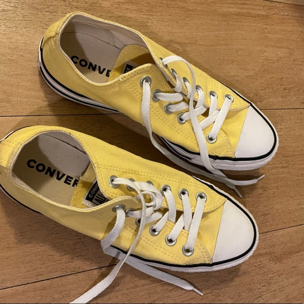 Yellow converse sneakers